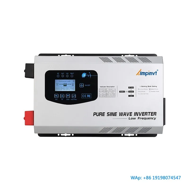 12V 24V 48V 2000W-6000W Pure Sine Wave Digital Display Solar Inverter Home Car Use
12V 24V 48V 2000W-6000W Pure Sine Wave Digital Display Solar Inverter Home Car Use