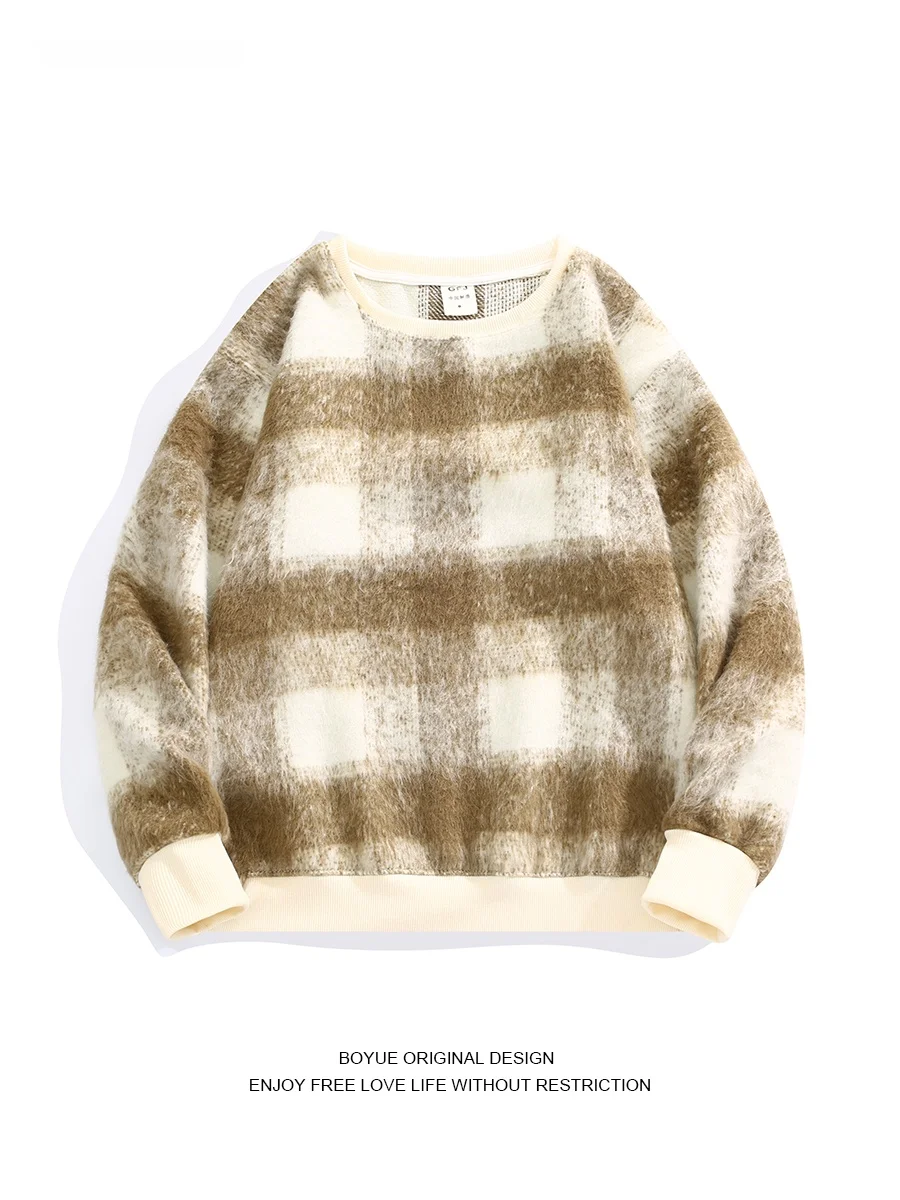 Boyue Japanese Sle Plaid Woolen Sweatirt Color Blo Casual Harajuku Long Sve Men's Top Trendy round Ne Pullover
Boyue Japanese Sle Plaid Woolen Sweatirt Color Blo Casual Harajuku Long Sve Men's Top Trendy round Ne Pullover