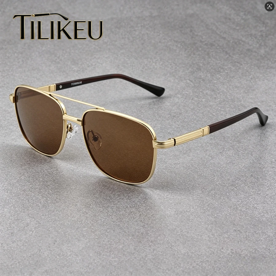 New Double Bridge Polarized Sunglasses for Men Luxury Pure Titanium Square Pilot Men Fishing Driving Anti Glare Sunglasses UV400
New Double Bridge Polarized Sunglasses for Men Luxury Pure Titanium Square Pilot Men Fishing Driving Anti Glare Sunglasses UV400