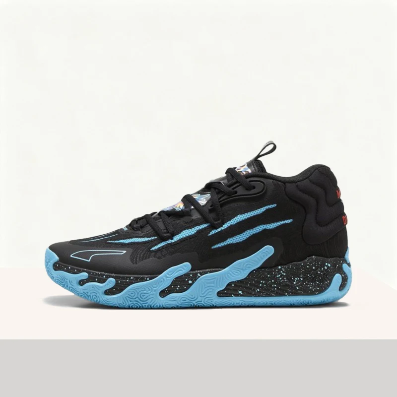 Puma MB.03 Comfortable Round-Toe Non-Slip Cushioned Supportive Mid-Top Basketball Shoes (Unisex Black and Blue) 379221-01
Puma MB.03 Comfortable Round-Toe Non-Slip Cushioned Supportive Mid-Top Basketball Shoes (Unisex Black and Blue) 379221-01