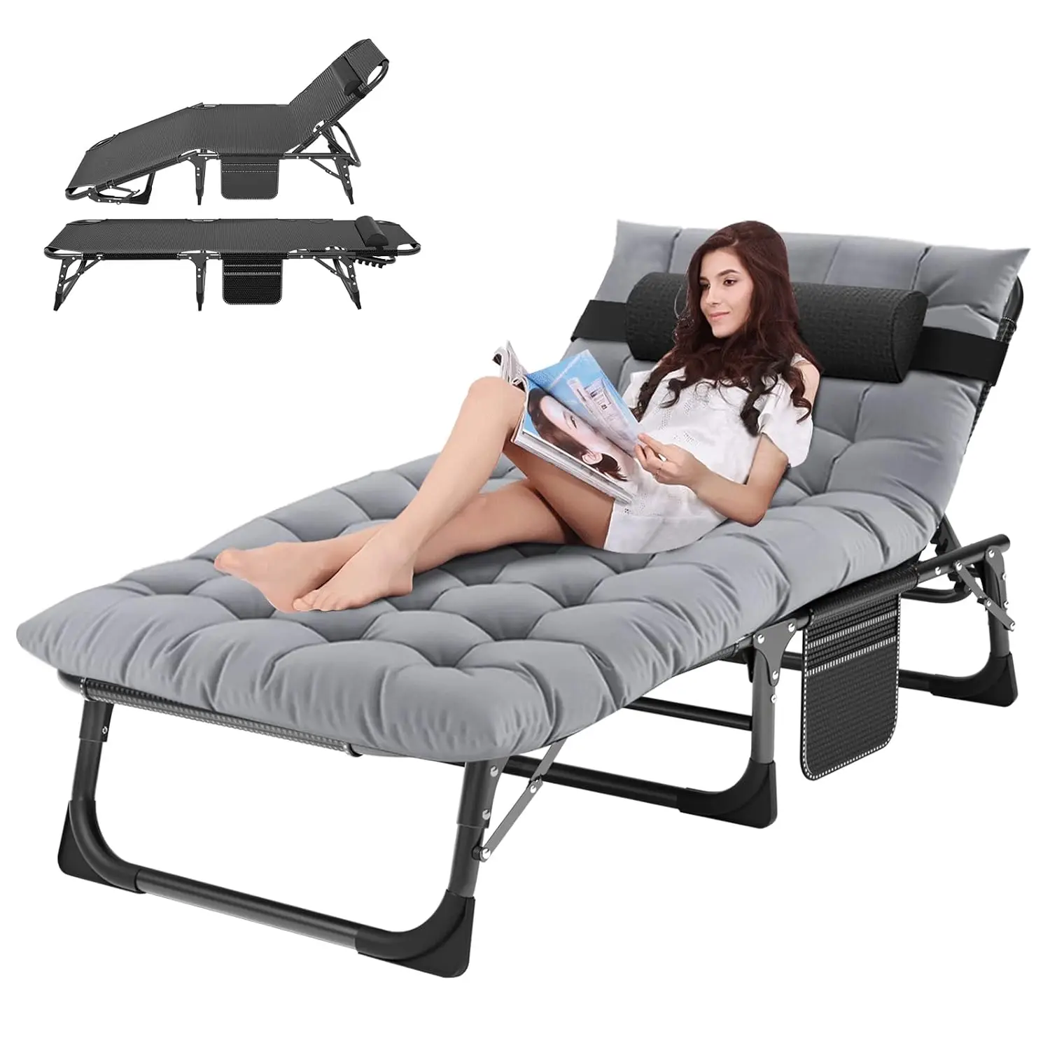 Chaise Lounge Chair,5 Positions Padded Outdoor Tanning Chair,Heavy Duty Portable Lounge Chair for Outdoor, Customized
Chaise Lounge Chair,5 Positions Padded Outdoor Tanning Chair,Heavy Duty Portable Lounge Chair for Outdoor, Customized