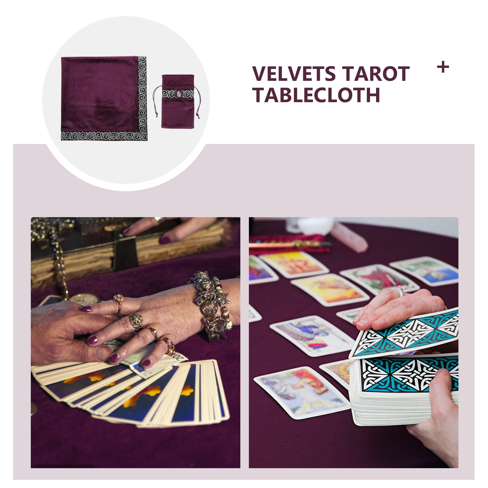 3pcs Tarot Tablecloth Velvet Divination Cloth Set Cards Pouch Dense Wear Resistant for Counselors Psychotherapists
3pcs Tarot Tablecloth Velvet Divination Cloth Set Cards Pouch Dense Wear Resistant for Counselors Psychotherapists
