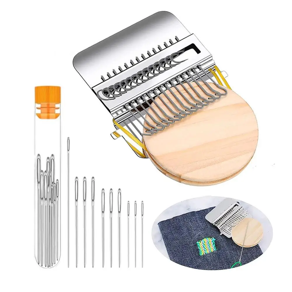 Crochet Mini Knitting Machine Small Loom Machine Tools DIY Textile Tool Darning Machine For Stitching Mending Clothes and Jeans
Crochet Mini Knitting Machine Small Loom Machine Tools DIY Textile Tool Darning Machine For Stitching Mending Clothes and Jeans