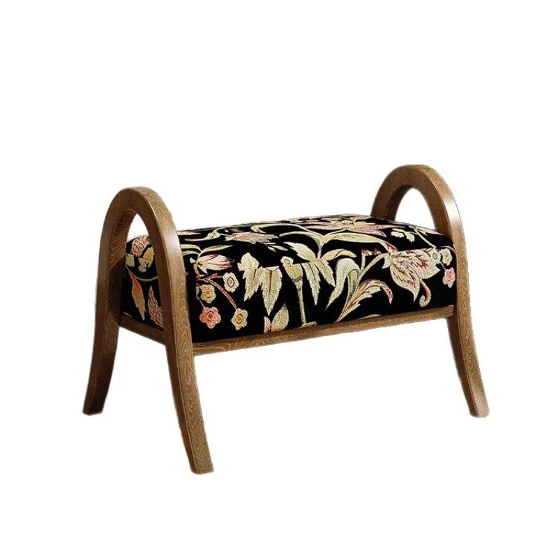 Vintage high-end entryway solid wood entryway shoe-changing bench, doorway home embroidered shoe stool
Vintage high-end entryway solid wood entryway shoe-changing bench, doorway home embroidered shoe stool