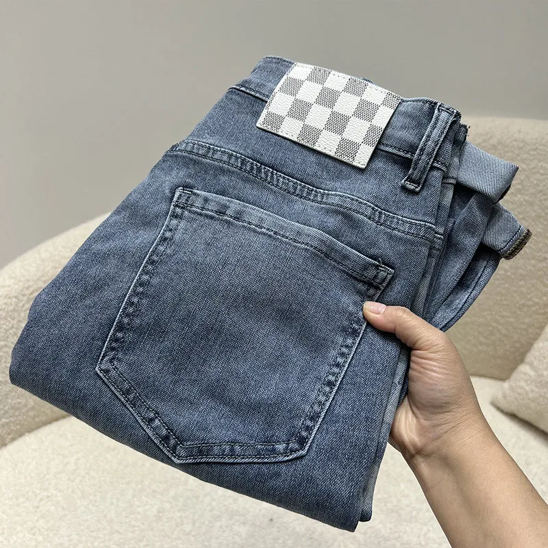 Square printed jeans men's fashion high-end affordable luxury Korean style fashionable all-match stretch slim fit skinny pants
Square printed jeans men's fashion high-end affordable luxury Korean style fashionable all-match stretch slim fit skinny pants