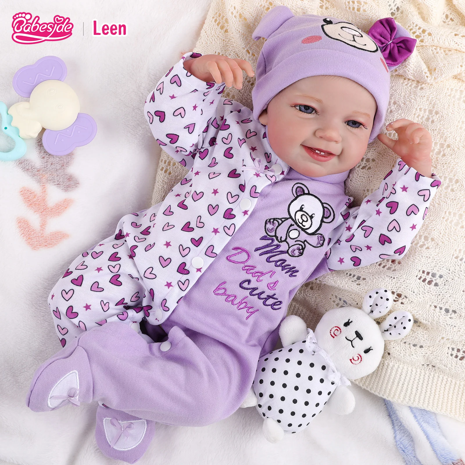 BABESIDE Lifelike Reborn Baby Dolls - Leen, 20-Inch Soft Body Realistic-Newborn Smile Baby Girl Doll Poseable Real Life Baby Dol
BABESIDE Lifelike Reborn Baby Dolls - Leen, 20-Inch Soft Body Realistic-Newborn Smile Baby Girl Doll Poseable Real Life Baby Dol