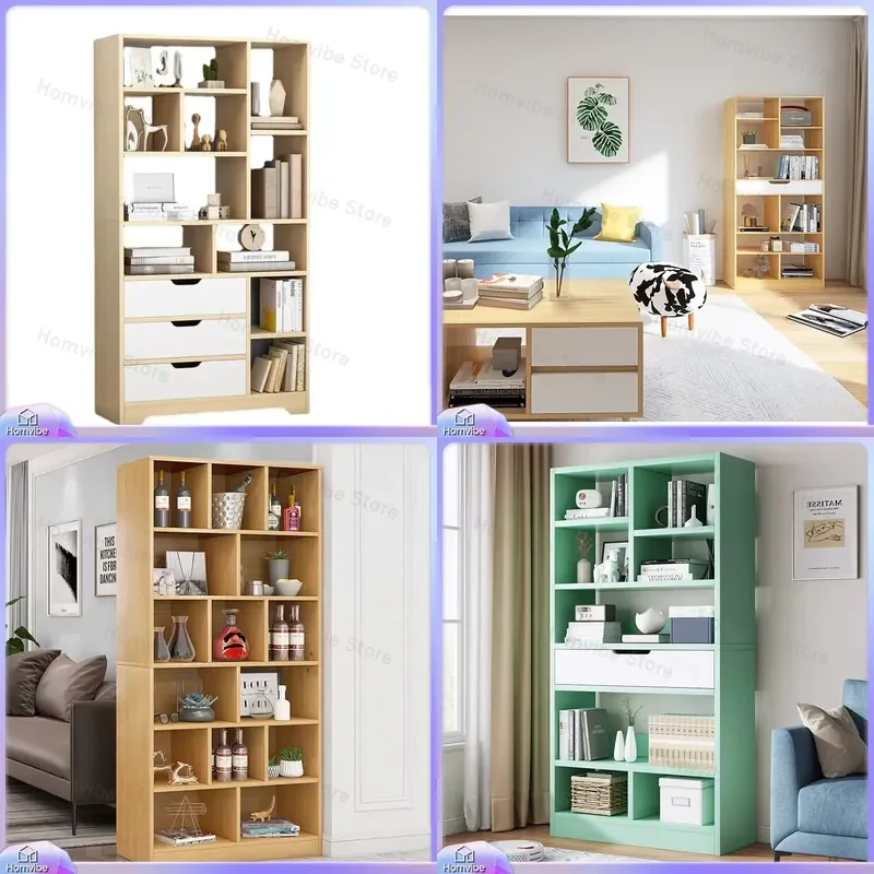 Large Capacity Modern Bookcase for Living Room Bedroom Home Office Storage Shelf with Adjustable Shelves Wooden Bookshelf
Large Capacity Modern Bookcase for Living Room Bedroom Home Office Storage Shelf with Adjustable Shelves Wooden Bookshelf