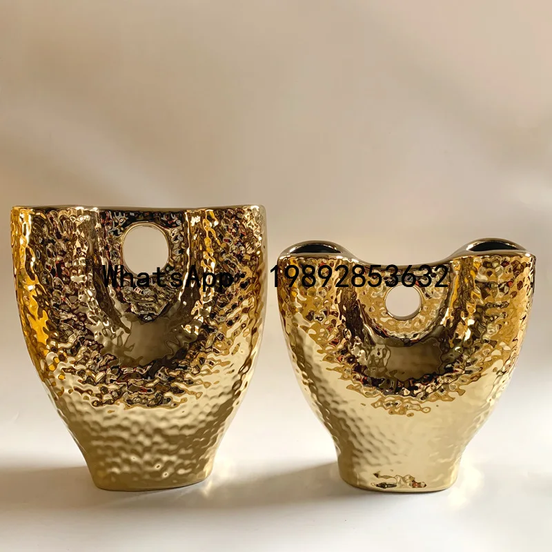 Gold Ceramic Vase Abstract Hollow Branches U-geometry Flower Vase Ceramic Handicraft Terrarium Home Decoration Accessories
Gold Ceramic Vase Abstract Hollow Branches U-geometry Flower Vase Ceramic Handicraft Terrarium Home Decoration Accessories