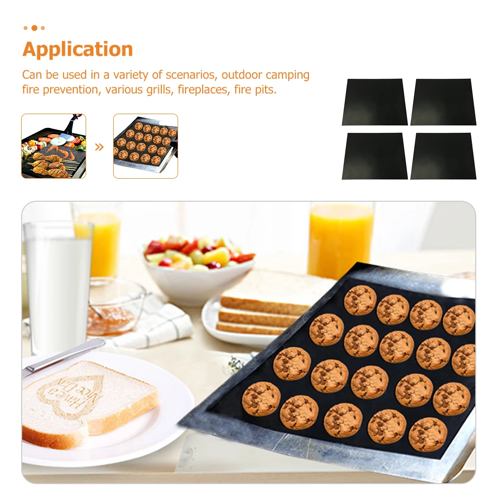 4 Pcs Baking Pad Premium PTFE Non Stick High Temp BBQ Grill Mat Outdoor Camping Fire Prevention Grills Fireplaces
4 Pcs Baking Pad Premium PTFE Non Stick High Temp BBQ Grill Mat Outdoor Camping Fire Prevention Grills Fireplaces