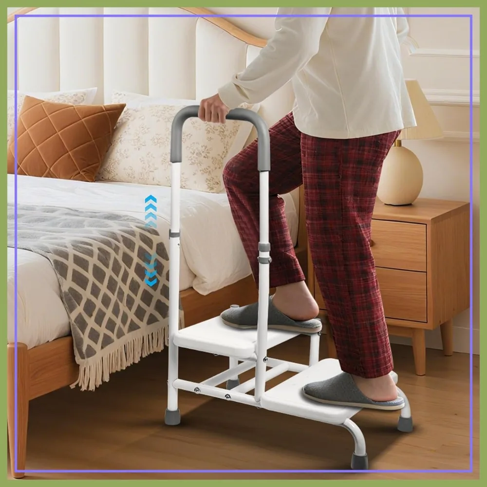 Adjustable 2-Step Stool with Handle – Non-Slip Bathroom & Bedside Stool for Elderly, 5-Level Rail, 300lb Capacity
Adjustable 2-Step Stool with Handle – Non-Slip Bathroom & Bedside Stool for Elderly, 5-Level Rail, 300lb Capacity