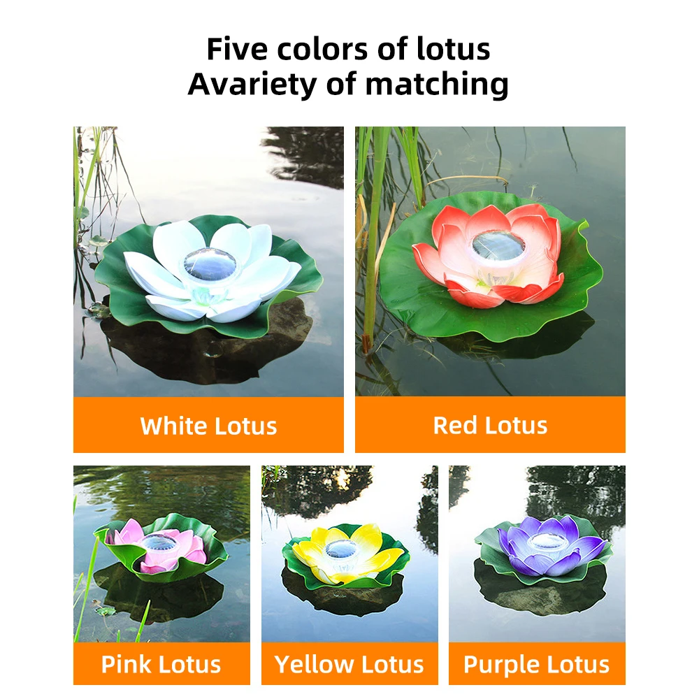 Solar Lotus Lights Outdoor Garden Night Lights Home Pool Arrangement LED Landscape Decoration Color Lights
Solar Lotus Lights Outdoor Garden Night Lights Home Pool Arrangement LED Landscape Decoration Color Lights