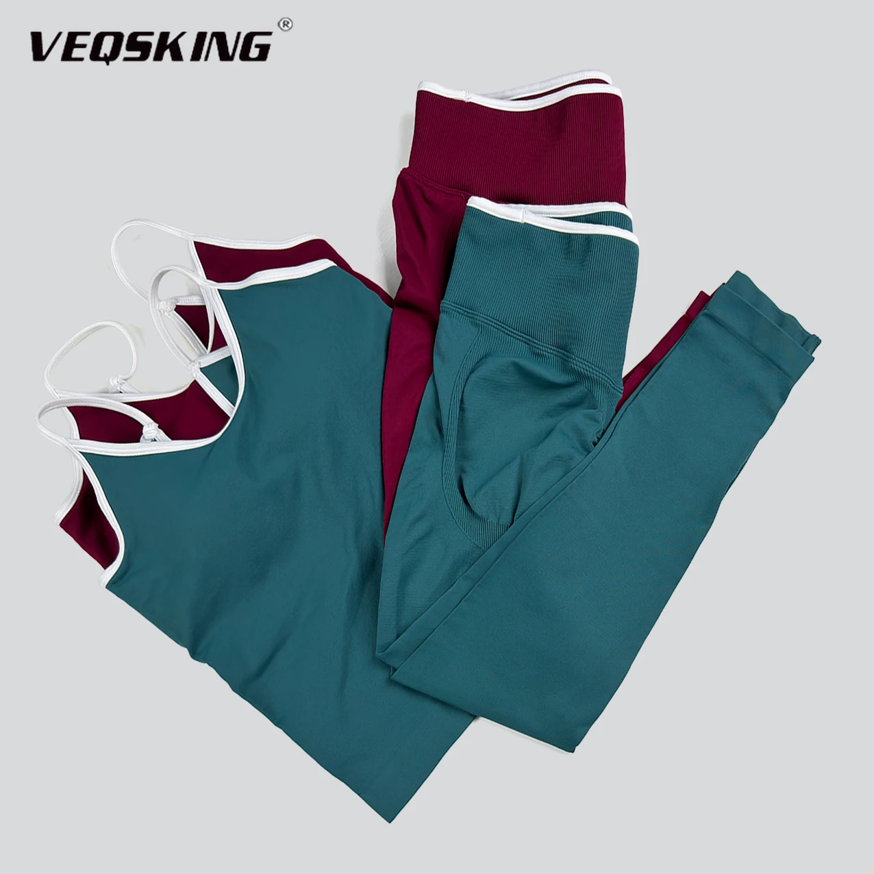 Women's Seamless Sports Suit, Waist and Back Yoga Suit, Color Blocked Tight Fitting Fitness Quick Drying Breathable Yoga Suit
Women's Seamless Sports Suit, Waist and Back Yoga Suit, Color Blocked Tight Fitting Fitness Quick Drying Breathable Yoga Suit