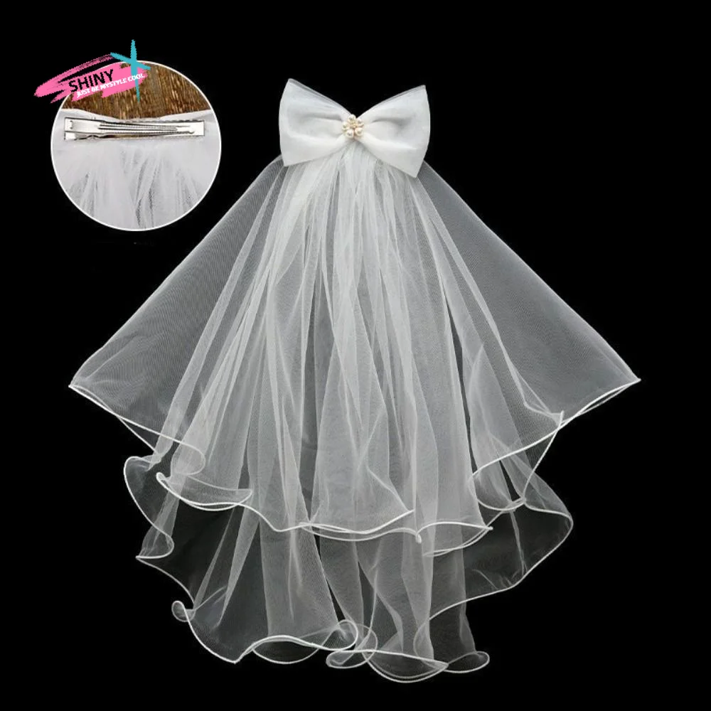 Sweet Flower Bridal Veil Pearl Ribbon Marry Veil Double Layer Bow Wedding Gauze Bride Accessories
Sweet Flower Bridal Veil Pearl Ribbon Marry Veil Double Layer Bow Wedding Gauze Bride Accessories
