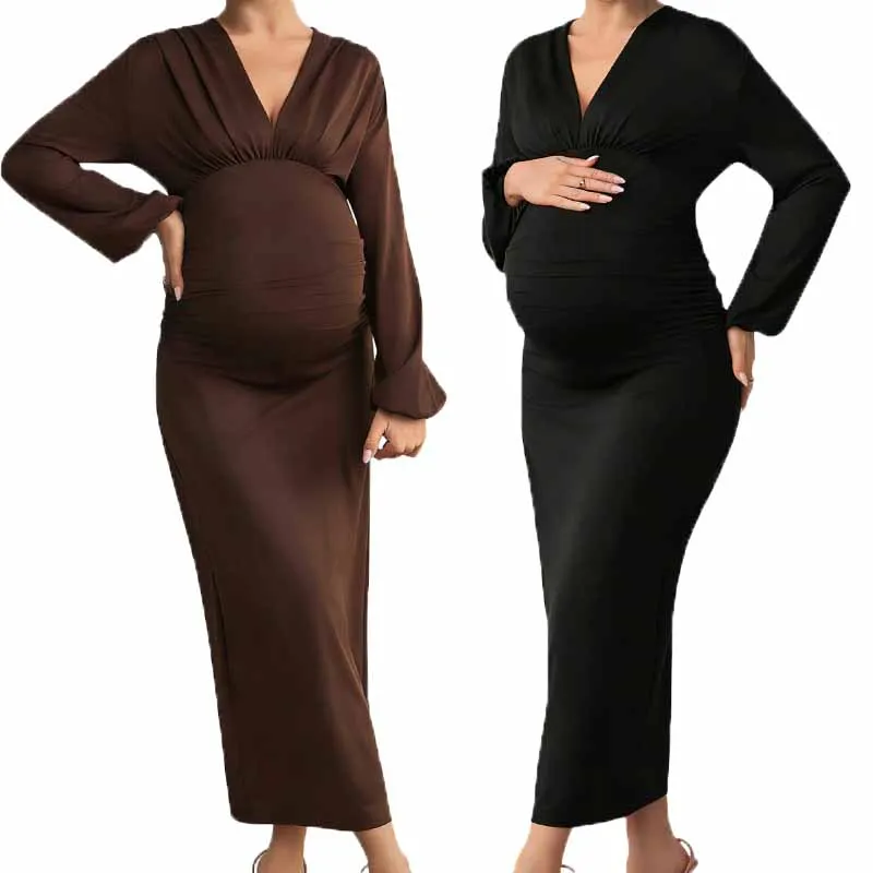 Новая одежда для беременных, весеннее модное платье с v-образным вырезом, осенняя облегающая эластичная юбка-карандаш с длинными рукавами, женские повседневные платья
Новая одежда для беременных, весеннее модное платье с v-образным вырезом, осенняя облегающая эластичная юбка-карандаш с длинными рукавами, женские повседневные платья