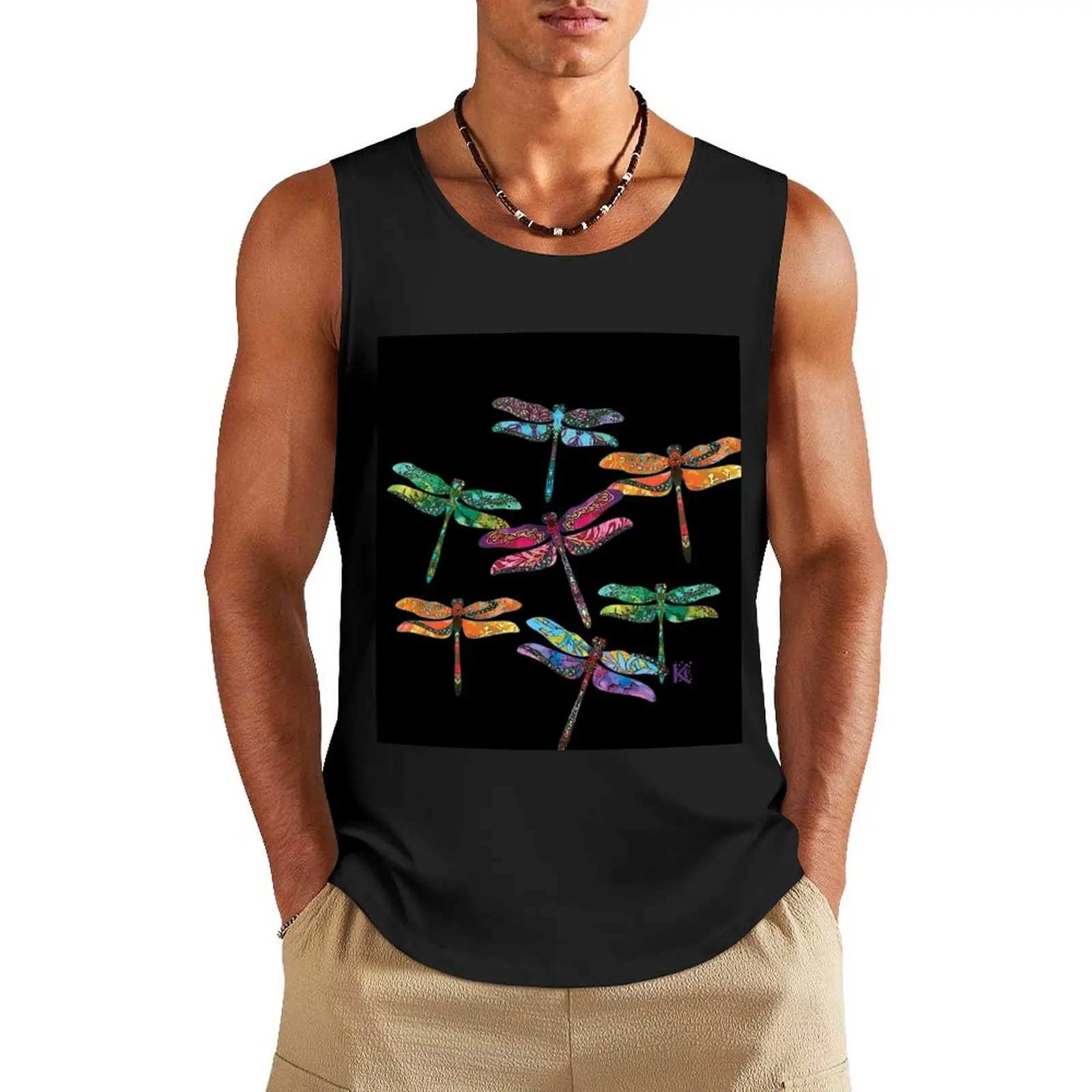 Magical Multicolored Dragonflies Dark Background Tank Top sleeveless jackets Men's tops summer clothes
Magical Multicolored Dragonflies Dark Background Tank Top sleeveless jackets Men's tops summer clothes