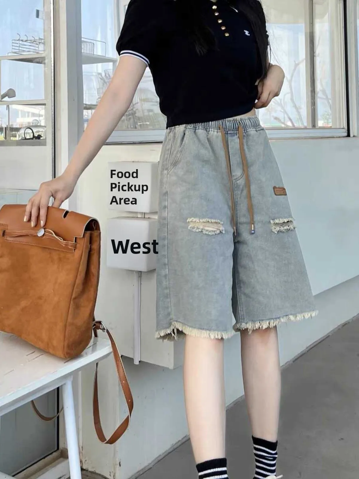 Ripped Denim Frayed Hem Short Pants Women's Loose Elastic Waist Large Size Straight Casual Five-Quarter Length Jeans Shorts
Ripped Denim Frayed Hem Short Pants Women's Loose Elastic Waist Large Size Straight Casual Five-Quarter Length Jeans Shorts