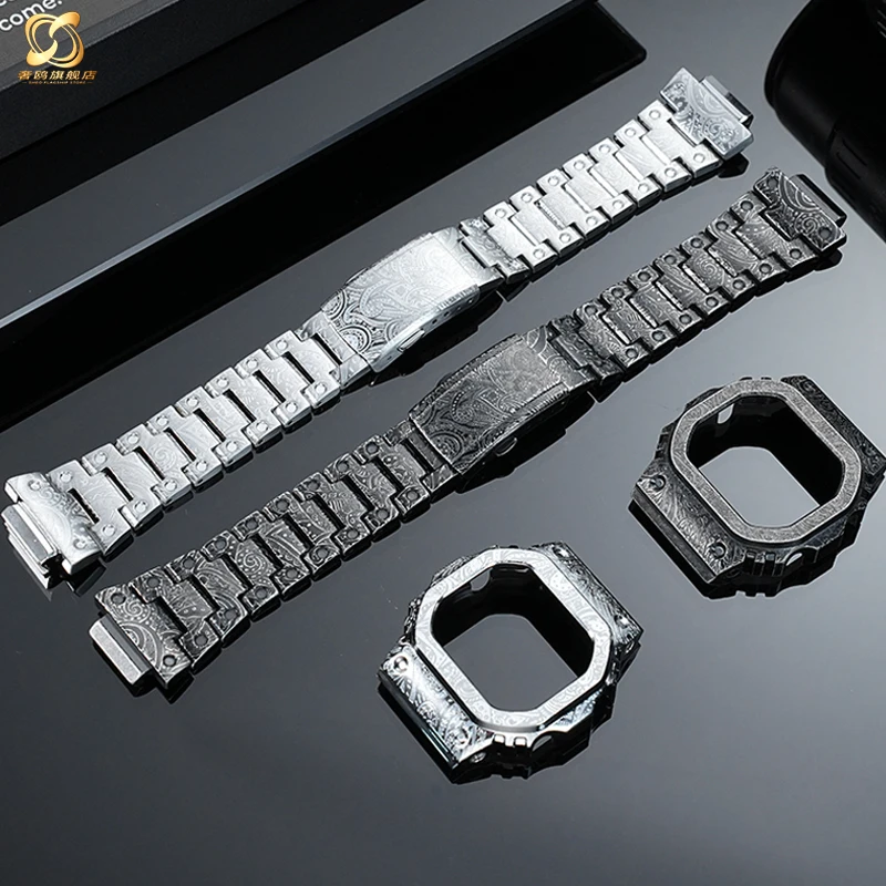 GWX-5600 Metal Stainless Steel Watch bracele Case Mod kit Bilateral Buckle DW5600 GW-B5600 DW-5030 For Casio Watch Indian style
GWX-5600 Metal Stainless Steel Watch bracele Case Mod kit Bilateral Buckle DW5600 GW-B5600 DW-5030 For Casio Watch Indian style