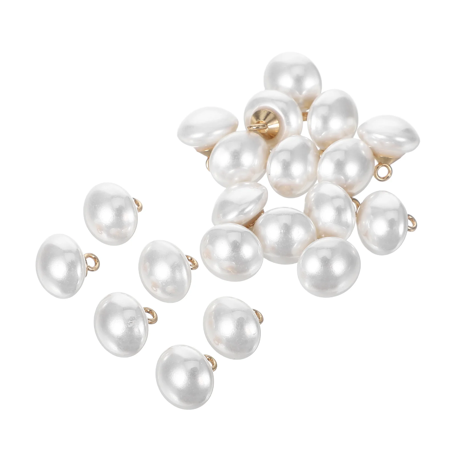 20Pcs Faux Pearl Buttons Half Round Metal Shank Shiny Sewing Supplies for Clothes Blouses Coats DIY Projects
20Pcs Faux Pearl Buttons Half Round Metal Shank Shiny Sewing Supplies for Clothes Blouses Coats DIY Projects