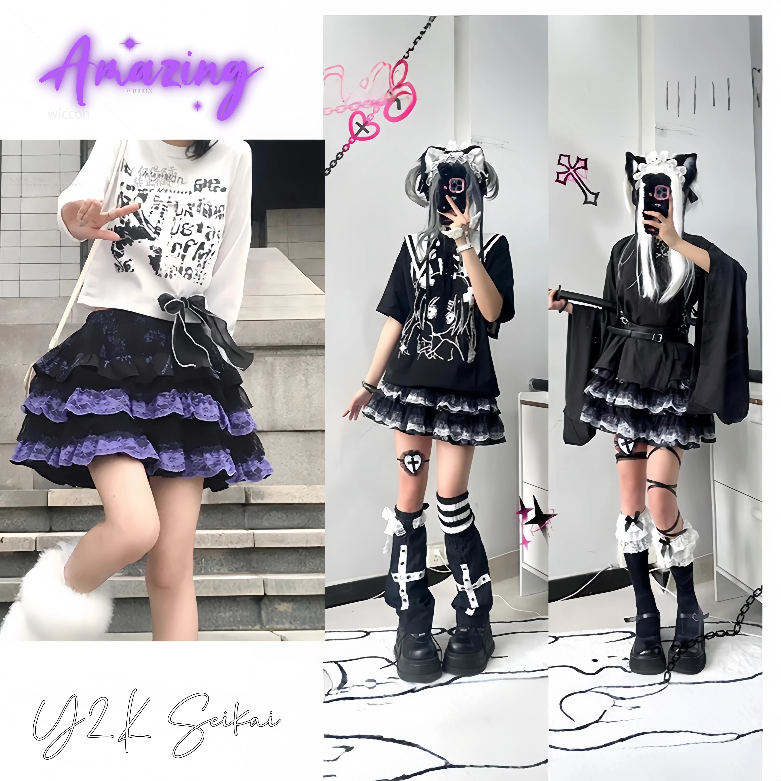 2025 Y2K Japanese Style Fashion Dress Sweet Skirts Women A-line Summer Fashion Patchwork Lace Mini Skirt Cute Cake Dress S-2XL
2025 Y2K Japanese Style Fashion Dress Sweet Skirts Women A-line Summer Fashion Patchwork Lace Mini Skirt Cute Cake Dress S-2XL