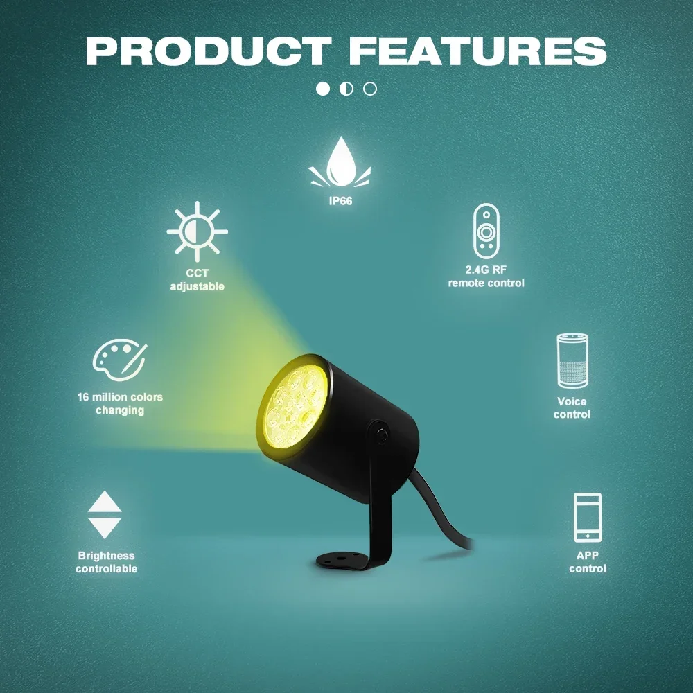 7W LED Wall Light Knuckle Mount For Grassplot Exterior Roof Lawn Courtyard Party GLEDOPTO Zigbee 3.0 Smart New Garden Spike Lamp
7W LED Wall Light Knuckle Mount For Grassplot Exterior Roof Lawn Courtyard Party GLEDOPTO Zigbee 3.0 Smart New Garden Spike Lamp