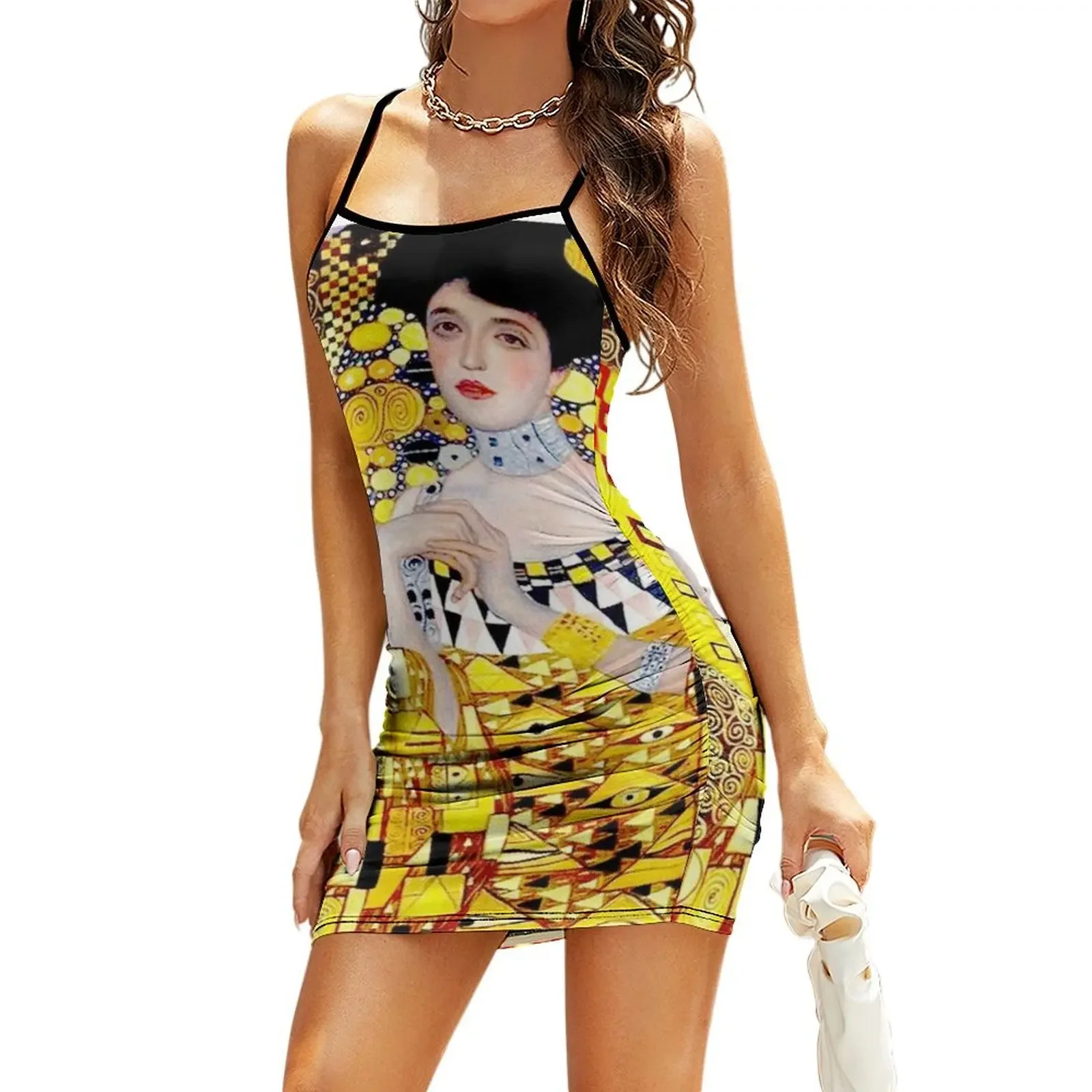 klimt : Vintage 1906 Adele Bloch Bauer Lady in Gold Portrait Print Sling Dress evening dresses ladies Long dresses dress Dress
klimt : Vintage 1906 Adele Bloch Bauer Lady in Gold Portrait Print Sling Dress evening dresses ladies Long dresses dress Dress