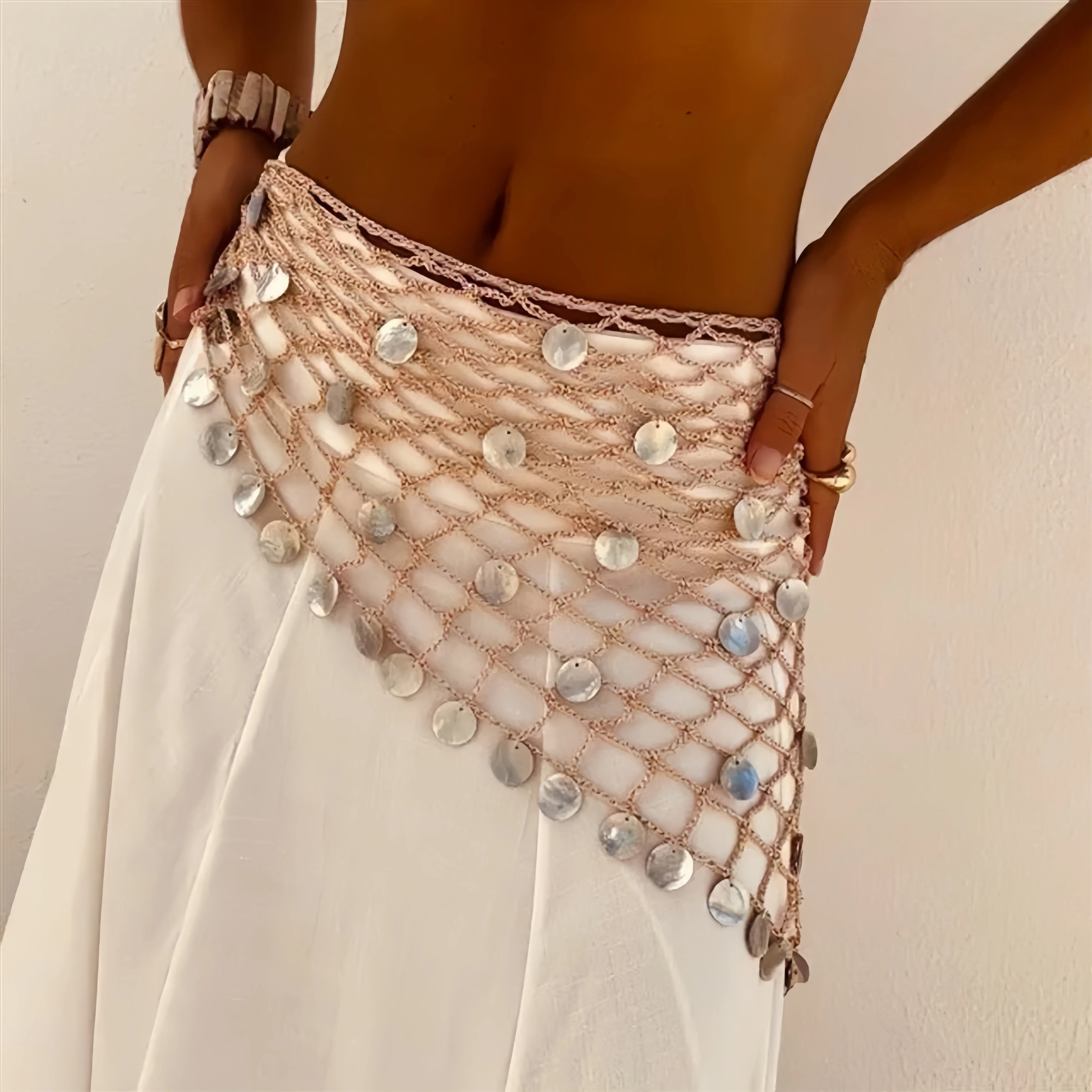 Vacation Sparkle Hollow Woven Half Skirt Asymmetrical Waist Seal Women's Casual European Style Embroidered mid Waist Skirt
Vacation Sparkle Hollow Woven Half Skirt Asymmetrical Waist Seal Women's Casual European Style Embroidered mid Waist Skirt