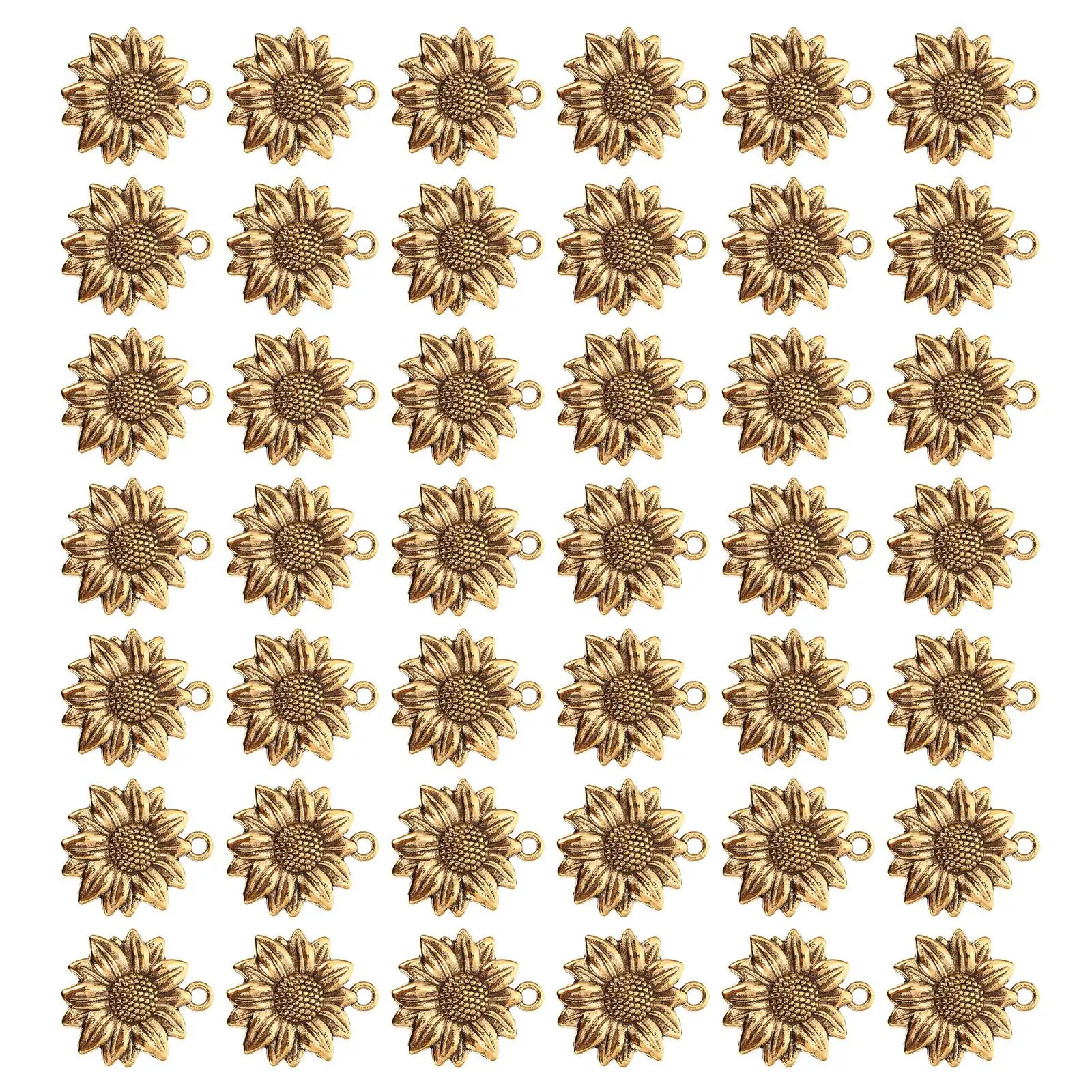 100pcs Alloy Sunflower Charms Silver Earrings Pendant Sterling Celestial Jewelry DIY Findings Metal Accessories Craft
100pcs Alloy Sunflower Charms Silver Earrings Pendant Sterling Celestial Jewelry DIY Findings Metal Accessories Craft