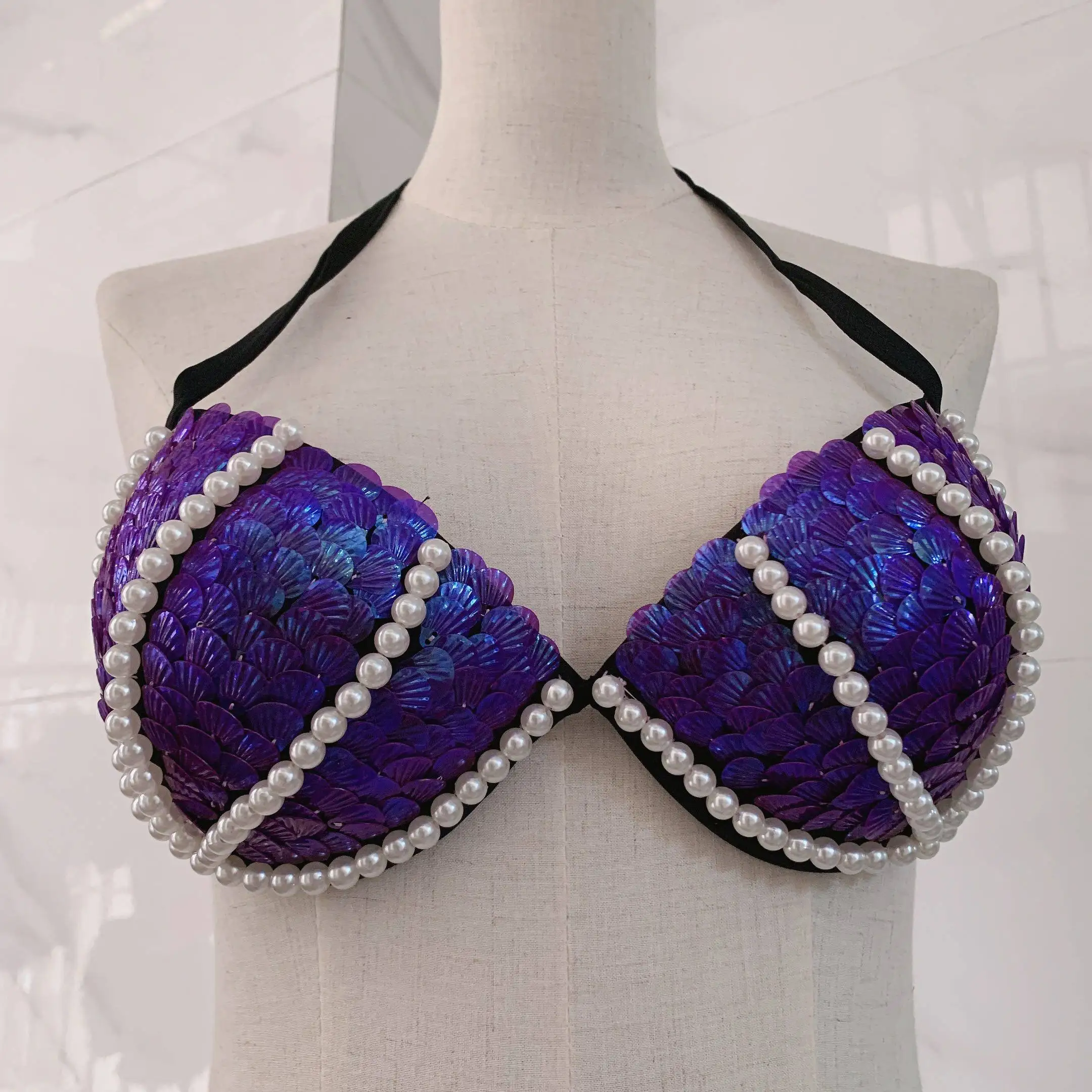 Hand Sewn Pearl Mermaid Sequin Laser Bikini Corset, Free Diving Bikini Swimsuit, Mermaid Performance Top, Beach Party Bikini
Hand Sewn Pearl Mermaid Sequin Laser Bikini Corset, Free Diving Bikini Swimsuit, Mermaid Performance Top, Beach Party Bikini