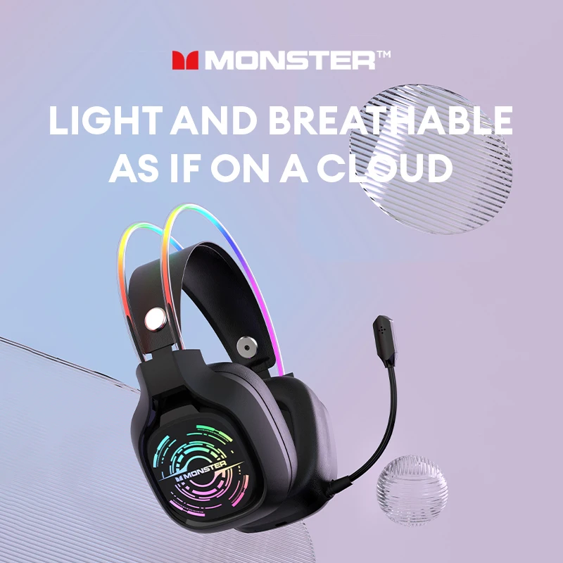 Monster MQH09 New Tri-mode Headband Bluetooth 5.4 Earphones RGB Effect Noise-canceling Gaming Headset Waterproof Sports Earbuds
Monster MQH09 New Tri-mode Headband Bluetooth 5.4 Earphones RGB Effect Noise-canceling Gaming Headset Waterproof Sports Earbuds