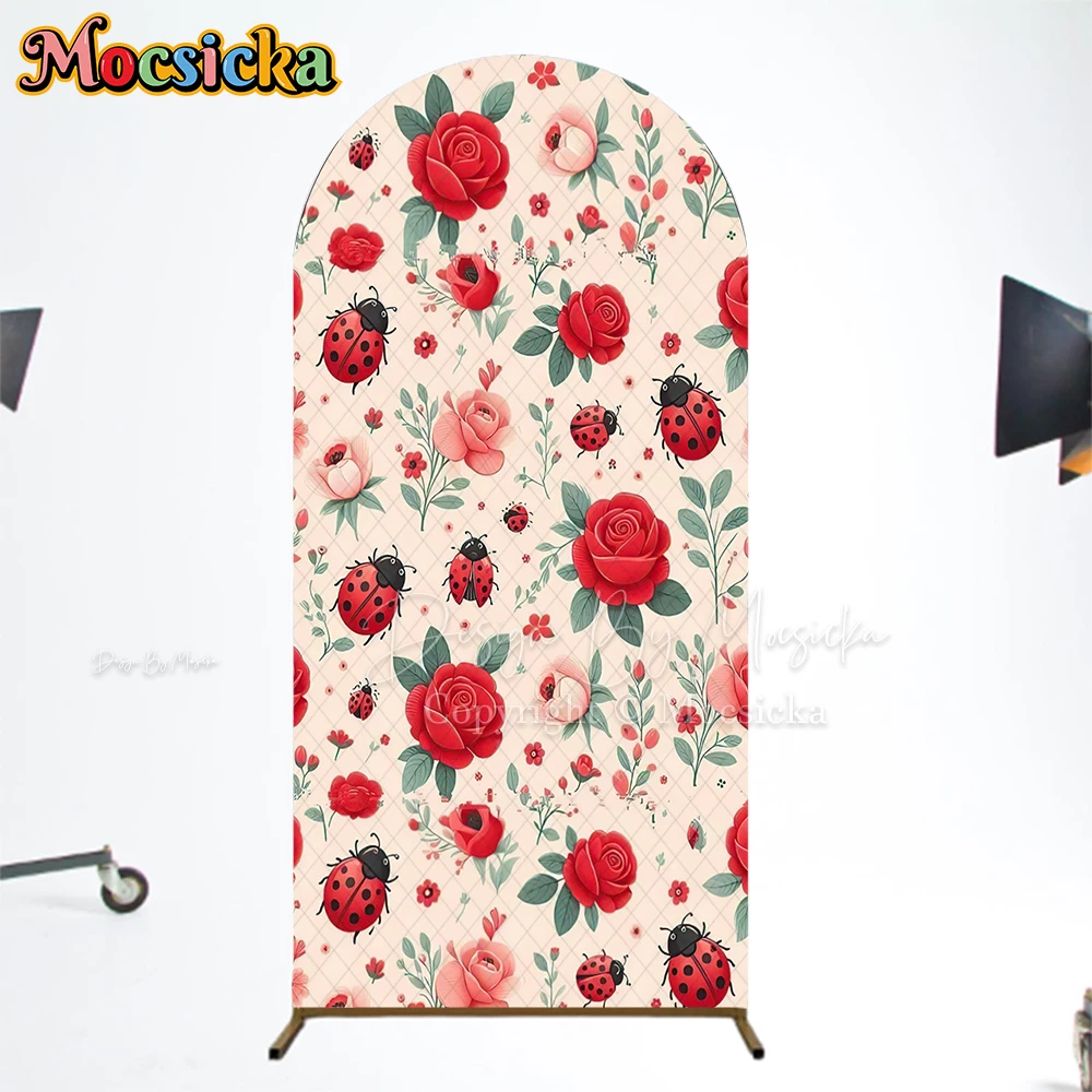 Mocsicka Red Rose Arch Backdrop Cover Wedding Photo Arched Background Baby Birthday Seven-Spotted Ladybug Pink Flower Decor Prop
Mocsicka Red Rose Arch Backdrop Cover Wedding Photo Arched Background Baby Birthday Seven-Spotted Ladybug Pink Flower Decor Prop