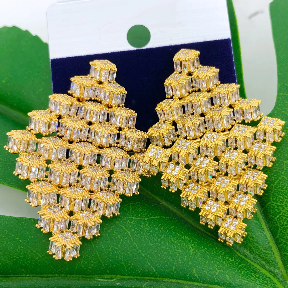 Missvikki 47*33MM Bohemia Hot Fashion Luxury Stud Earrings for Women Wedding Full Micro CZ Cubic Zircon Dubai Indian Earrings
Missvikki 47*33MM Bohemia Hot Fashion Luxury Stud Earrings for Women Wedding Full Micro CZ Cubic Zircon Dubai Indian Earrings