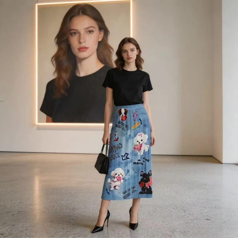 Miyake Pleated 2026 Design Sense Elegant Versatile Skirt High Waist Slimming Cartoon Print Half Skirt Women Summer New Style
Miyake Pleated 2026 Design Sense Elegant Versatile Skirt High Waist Slimming Cartoon Print Half Skirt Women Summer New Style