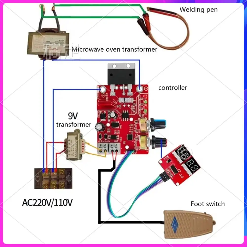 AP-Spot Welder Panel Digital Display Welding Control Board Current Digital Display Controller Board 100A
AP-Spot Welder Panel Digital Display Welding Control Board Current Digital Display Controller Board 100A