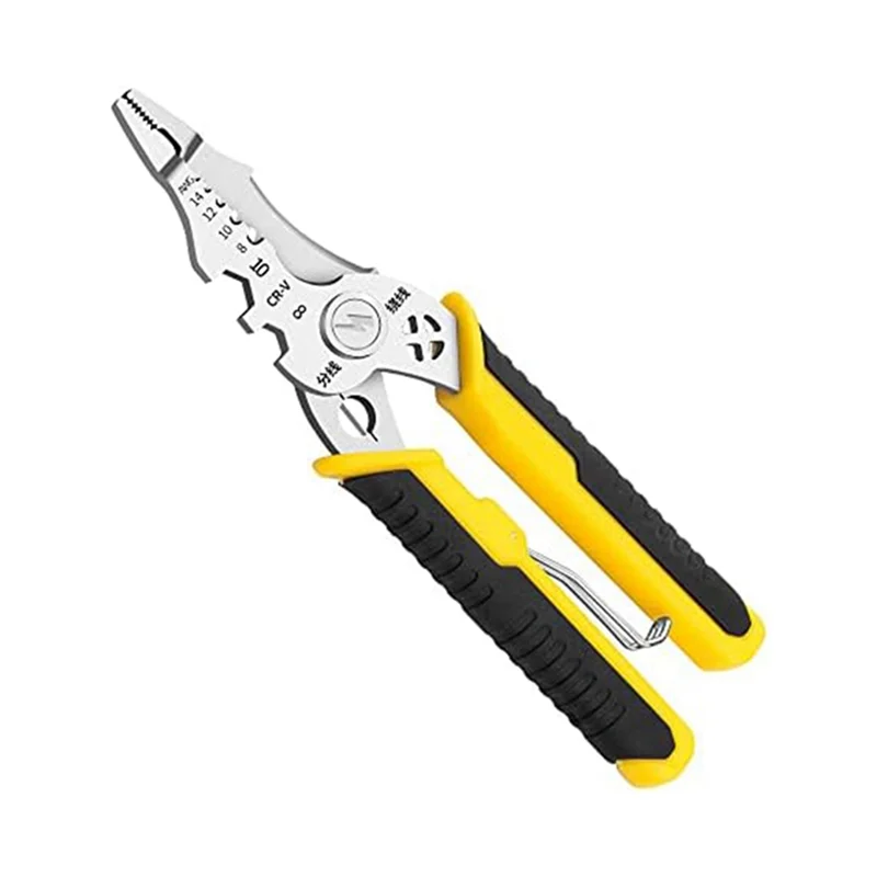 Wire Stripper, Wire Cutter, Multi-Tool Wire Cutter for Stripping, Cable Stripper, Heavy Duty Electrician Pliers
Wire Stripper, Wire Cutter, Multi-Tool Wire Cutter for Stripping, Cable Stripper, Heavy Duty Electrician Pliers