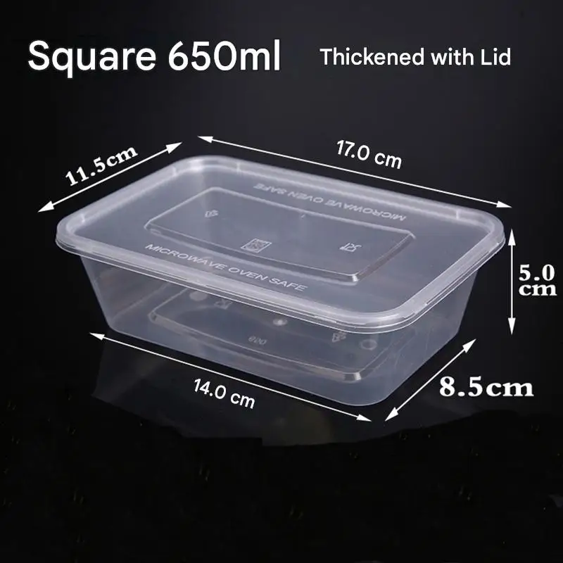 300 sets of disposable PP plastic lunch boxes, 650ML square packaging boxes, refrigerator food packaging and storage lunch boxes
300 sets of disposable PP plastic lunch boxes, 650ML square packaging boxes, refrigerator food packaging and storage lunch boxes