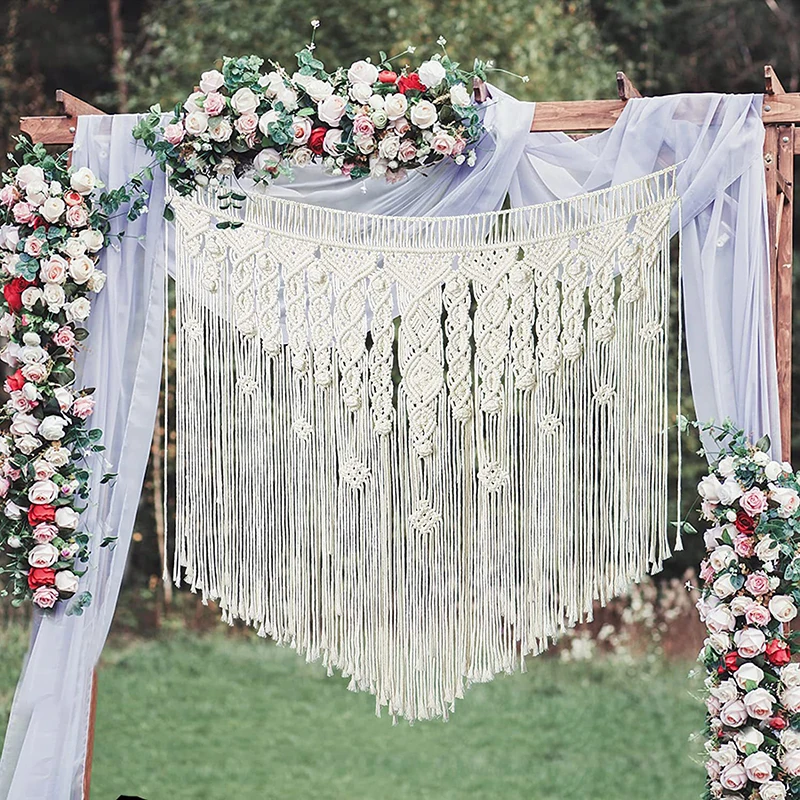 Hand-woven Macrame Cotton Door Curtain Tapestry Wall Hanging Art Tapestry Boho Decoration Bohemia Wedding Backdrop Tapestry Gift
Hand-woven Macrame Cotton Door Curtain Tapestry Wall Hanging Art Tapestry Boho Decoration Bohemia Wedding Backdrop Tapestry Gift