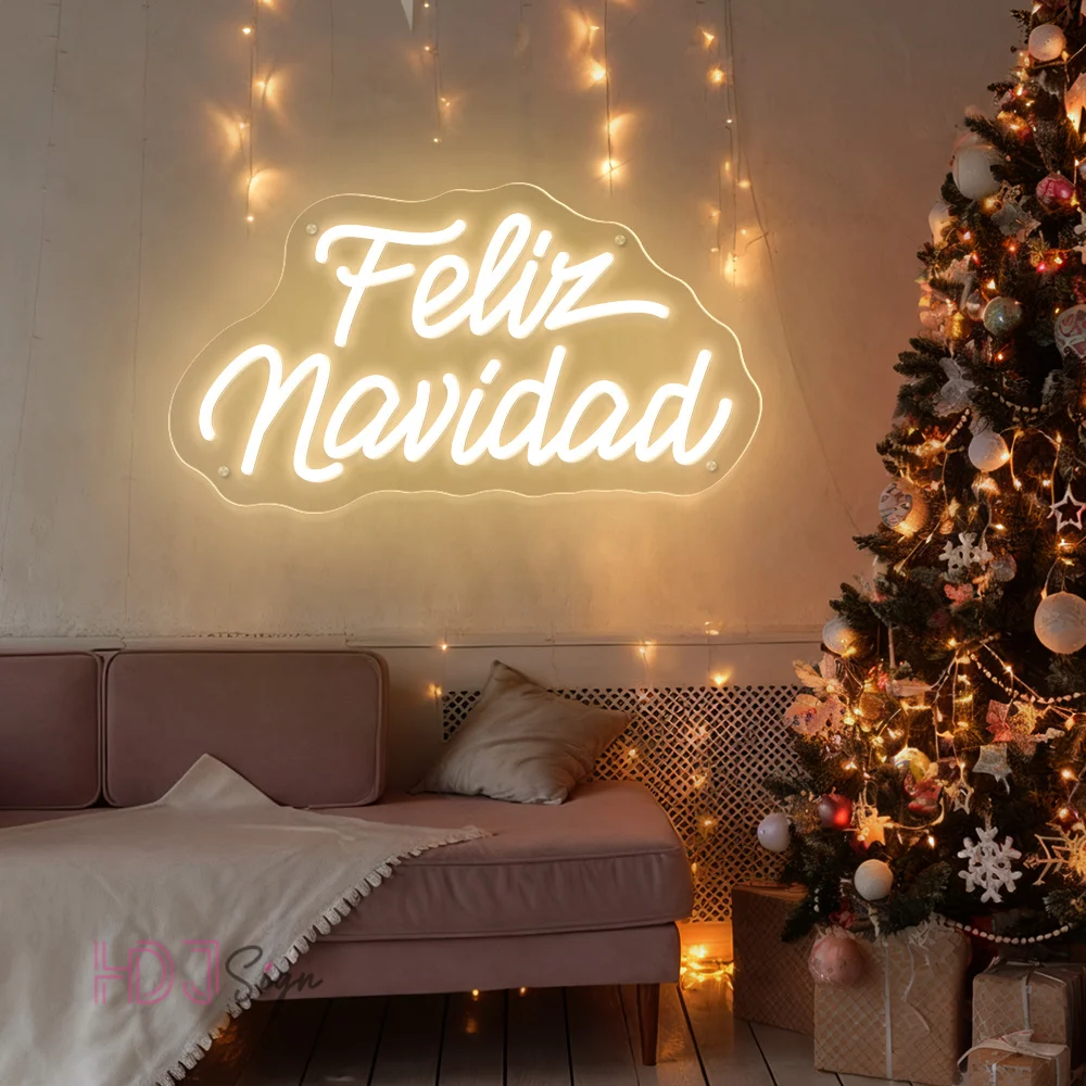 Feliz Navidad Neon Led Sign Spanish Merry Christmas Neon Lights for Kids Bedroom Christmas Decoration Party Bar Wall Decor Signs
Feliz Navidad Neon Led Sign Spanish Merry Christmas Neon Lights for Kids Bedroom Christmas Decoration Party Bar Wall Decor Signs