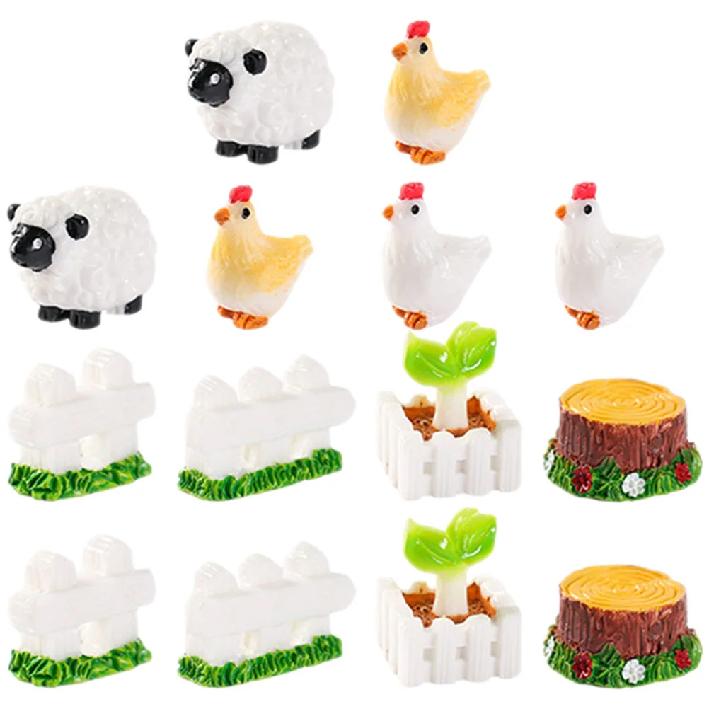14 Pcs Miniature Animal Decor Anniversary for Resin Poultry Plant Tiny Chicks Cartoon Ornament Model Lovers
14 Pcs Miniature Animal Decor Anniversary for Resin Poultry Plant Tiny Chicks Cartoon Ornament Model Lovers