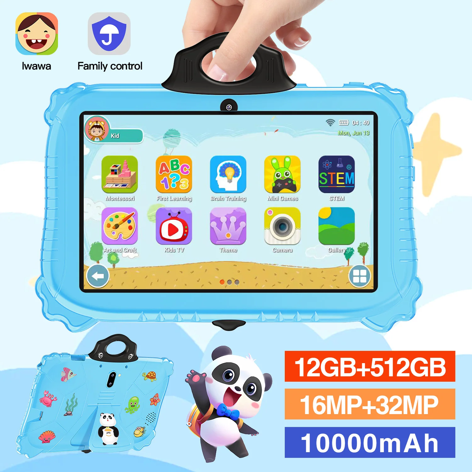 Brand New C79 Kid's Tablet Android14 Learning Tablet 12GB+512GB HD Screen Dual Cameras Wifi Bluetooth Tablet For Childrens Gift
Brand New C79 Kid's Tablet Android14 Learning Tablet 12GB+512GB HD Screen Dual Cameras Wifi Bluetooth Tablet For Childrens Gift