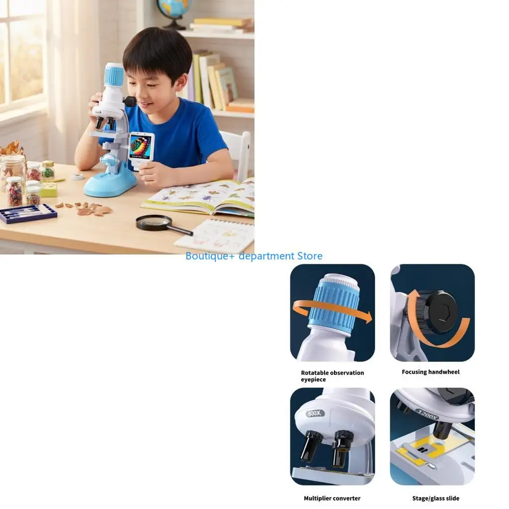 E1PD Plastic Educational Microscope Toy For Scientists Beginner With Easy Focused System
E1PD Plastic Educational Microscope Toy For Scientists Beginner With Easy Focused System