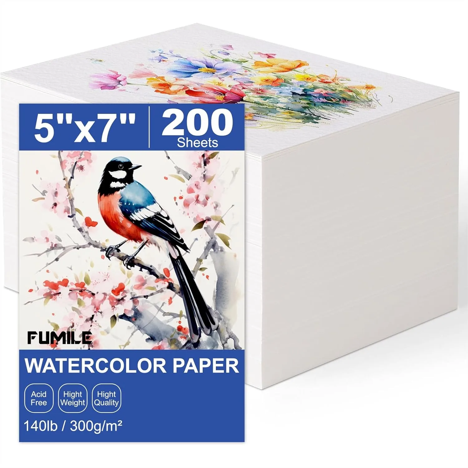 200 Sheets 5x7 Watercolor Paper, 140lb/300GSM Cold Press Bulk for Kids Adults Artists
200 Sheets 5x7 Watercolor Paper, 140lb/300GSM Cold Press Bulk for Kids Adults Artists