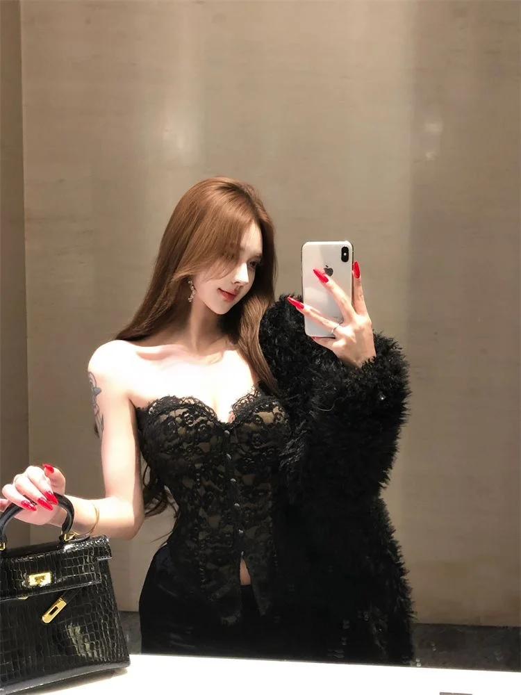 KING BRAND Lace Splice Сексуальный жилет на бретельках Женский осенне-зимний облегающий внутренний костюм Svel Wrap Chest Pure Desire Base L...
KING BRAND Lace Splice Сексуальный жилет на бретельках Женский осенне-зимний облегающий внутренний костюм Svel Wrap Chest Pure Desire Base L...