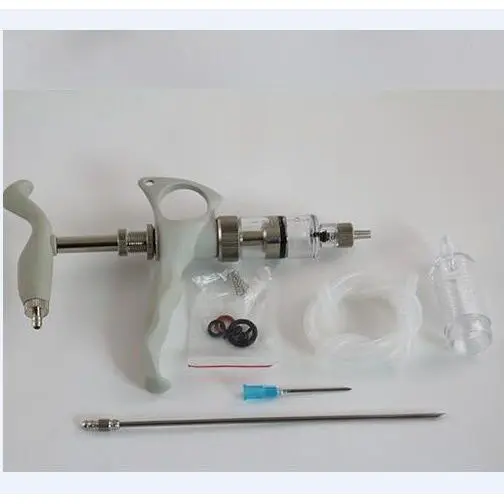 Animal metal injection needle, animal adjustable continuous syringe, pig and chicken vaccine syringe, 5 milliliters
Animal metal injection needle, animal adjustable continuous syringe, pig and chicken vaccine syringe, 5 milliliters