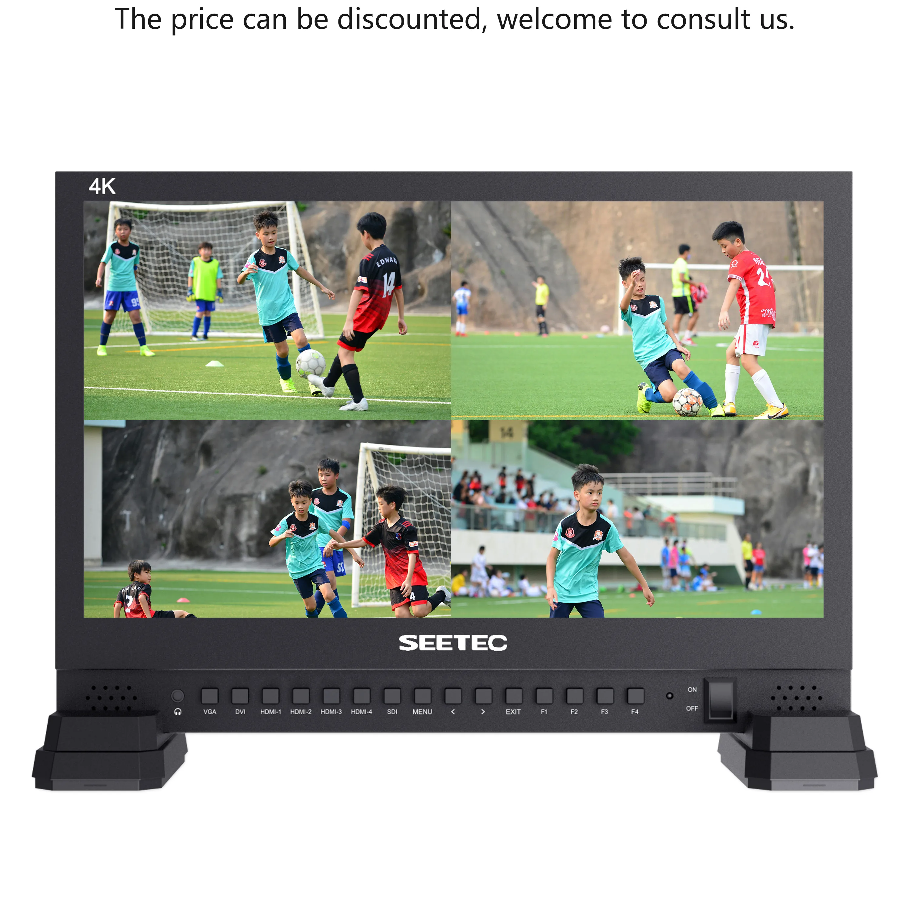 SEETEC15.6" 4K UHD Broadcast LCD Monitor 3840x2160 IPS Screen 4 HDMI Quad Split Multi Format Portable Broadcast Studio Monitor
SEETEC15.6" 4K UHD Broadcast LCD Monitor 3840x2160 IPS Screen 4 HDMI Quad Split Multi Format Portable Broadcast Studio Monitor
