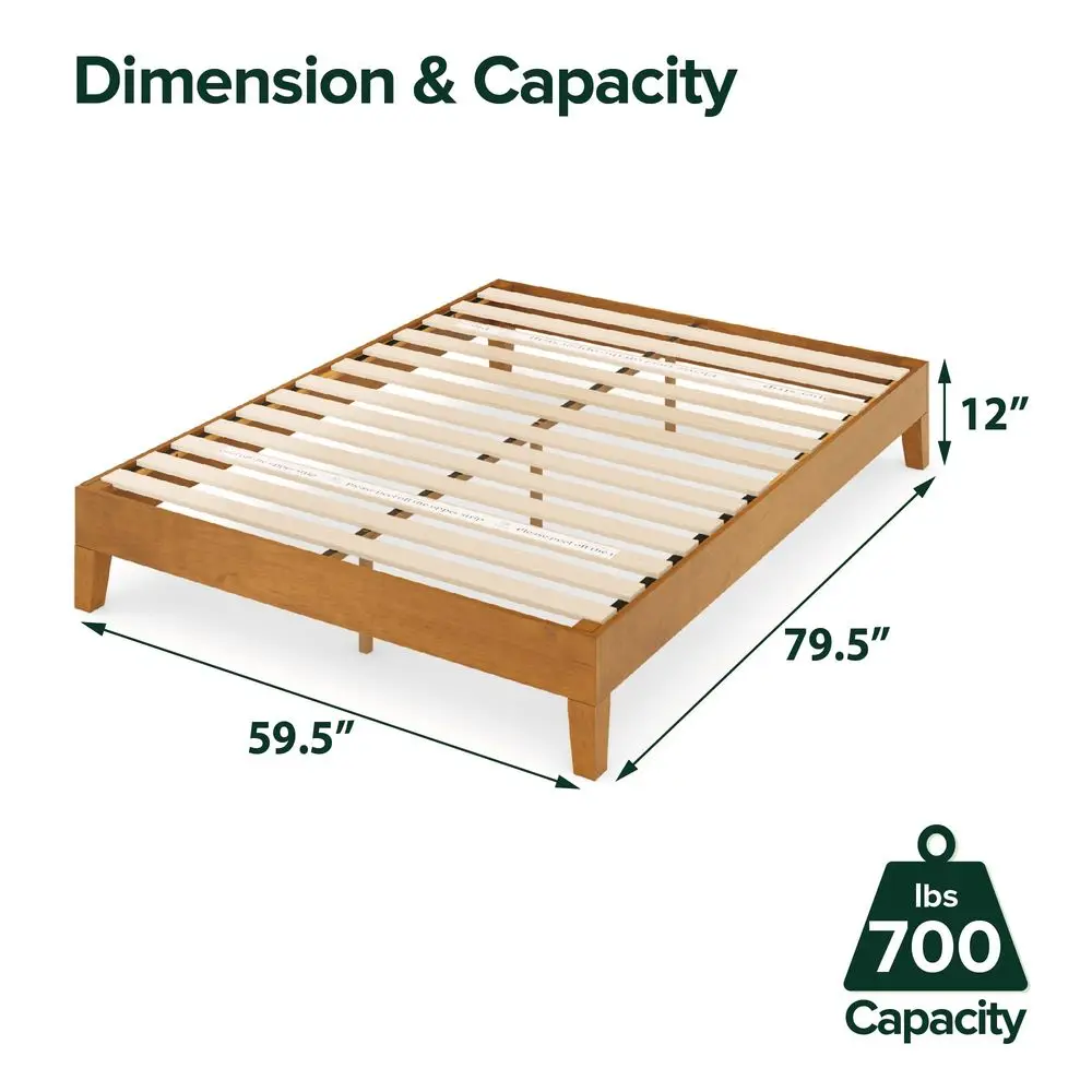 12 Inch Deluxe Wood Platform Bed No Boxspring Needed Wood Slat Support Rustic Pine Finish, Queen OLBPWPBBO12Q
12 Inch Deluxe Wood Platform Bed No Boxspring Needed Wood Slat Support Rustic Pine Finish, Queen OLBPWPBBO12Q