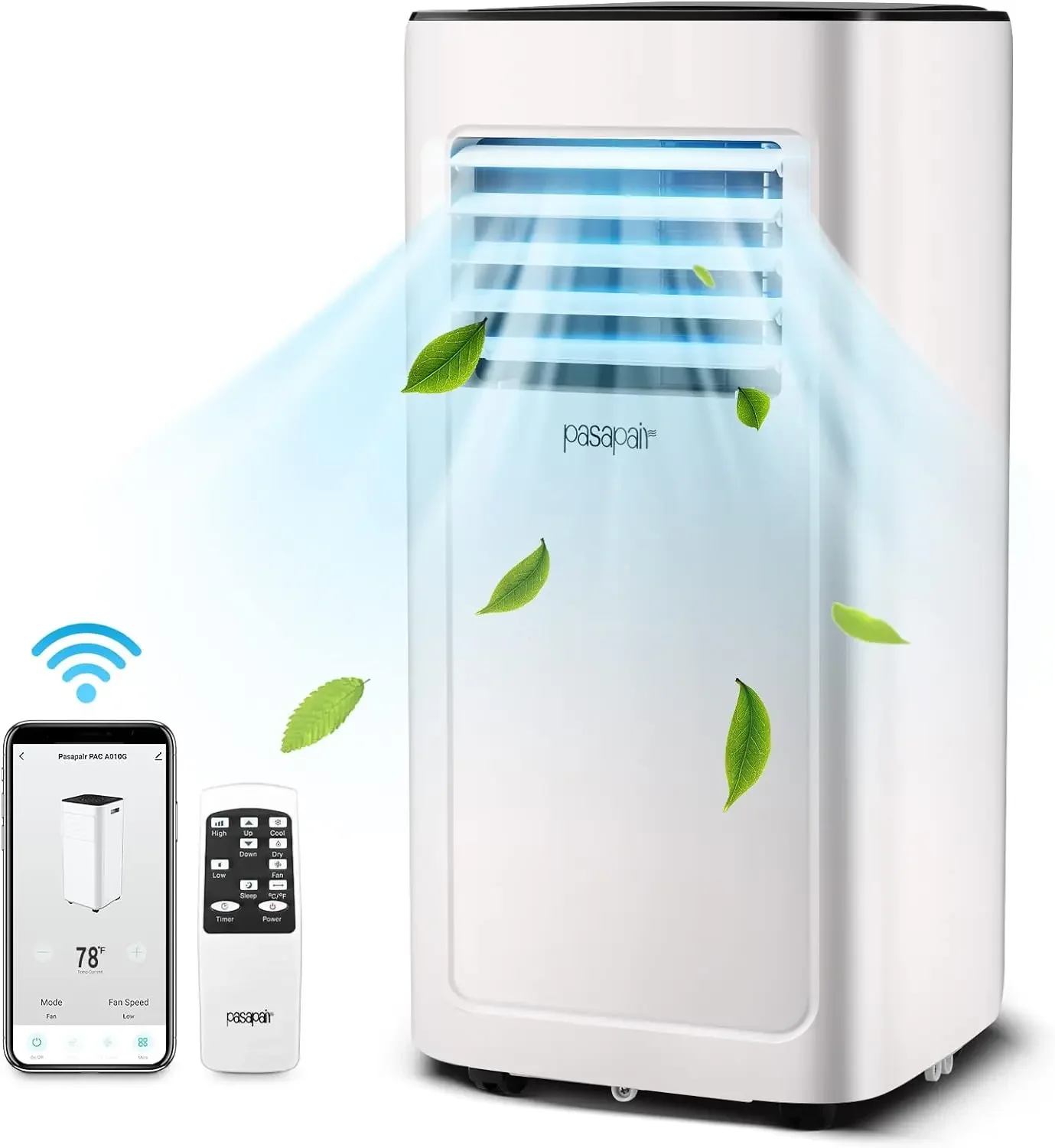 10000BTU WiFi Portable Air Conditioner – Portable AC W/ Remote&App Control – 4-in-1 AC Unit for Room W/ Cooling, Dehumidifier
10000BTU WiFi Portable Air Conditioner – Portable AC W/ Remote&App Control – 4-in-1 AC Unit for Room W/ Cooling, Dehumidifier