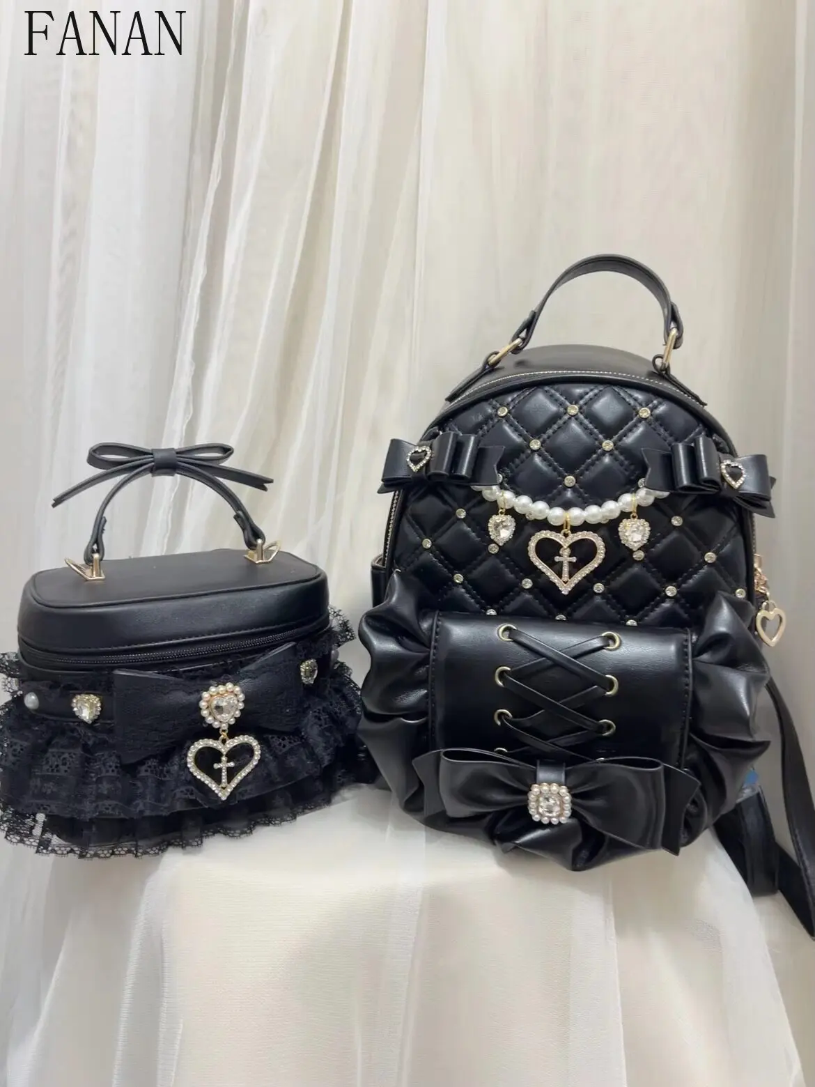 Girls Lolita Bags Elegant Japanese Style Crossbody Bag Fashion Casual Fashion Backpack Sweet Leather Backpacks for Women
Girls Lolita Bags Elegant Japanese Style Crossbody Bag Fashion Casual Fashion Backpack Sweet Leather Backpacks for Women