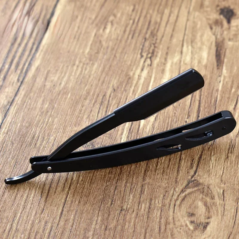 Shaving Knife, Hair Razor and Blades, Folding, Antique Black, Stainless Steel Straight Razor Holder, 1 Pcs Men Barber Tools
Shaving Knife, Hair Razor and Blades, Folding, Antique Black, Stainless Steel Straight Razor Holder, 1 Pcs Men Barber Tools