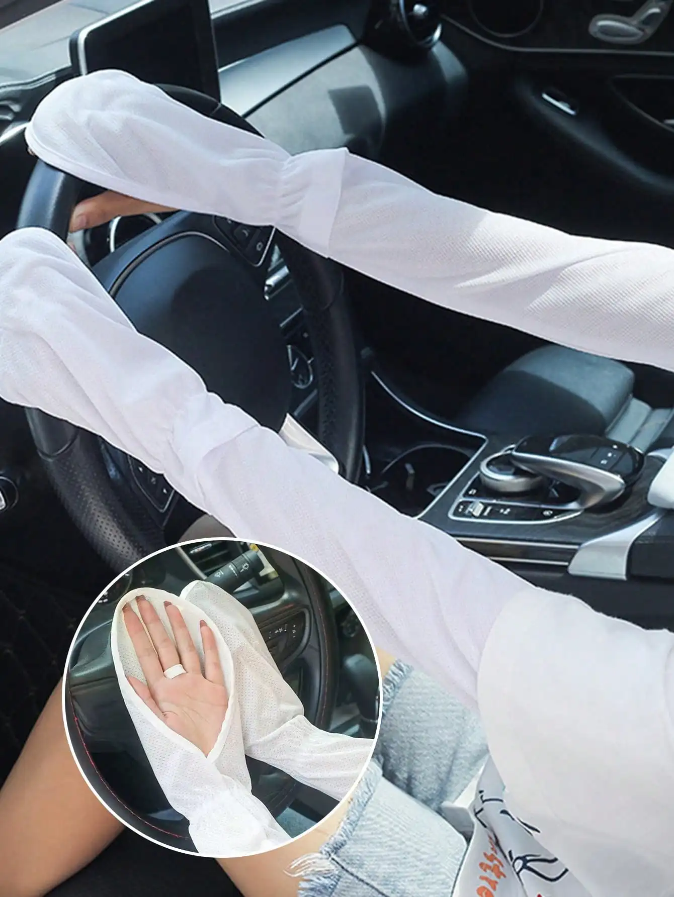 1 Pair Summer Driving Arm Sleeves (Loose Version), Breathable Cooling Sleeve Covers, Available In Gray/Blue/Pink/Black/White, Sun Protection Fingerless Gloves, Loose Fit For Women Driving, Cycling, Car Accessories, Car Sun Protection
1 Pair Summer Driving Arm Sleeves (Loose Version), Breathable Cooling Sleeve Covers, Available In Gray/Blue/Pink/Black/White, Sun Protection Fingerless Gloves, Loose Fit For Women Driving, Cycling, Car Accessories, Car Sun Protection