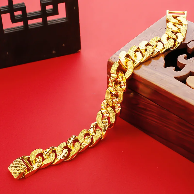 Luxury 24K 9999 Pure Gold real gold Men's and Women's New Flat Boss Bracelet Watch Buckle Bracelet
Luxury 24K 9999 Pure Gold real gold Men's and Women's New Flat Boss Bracelet Watch Buckle Bracelet
